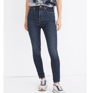 NWT Madewell Tall 11" High-Rise Skinny Jeans in Birchfield Wash Size 28 Tall